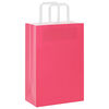vidaXL Papiertragetaschen 250 Stk. mit Henkeln Rosa 21x11x31 cm