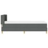 vidaXL Boxspringbett mit Matratze Dunkelgrau 80 x 200 cm Stoff