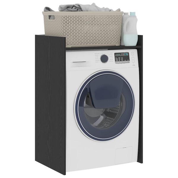 vidaXL Waschmaschinen-Schrank Schwarz Eichen-Optik 67,5 x 48 x 97 cm