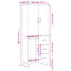 vidaXL Highboard Grau Sonoma 69,5x34x180 cm Holzwerkstoff