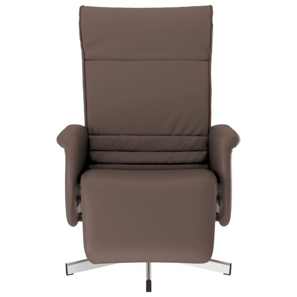 vidaXL Relaxsessel mit Fu&szlig;teil Braun Kunstleder