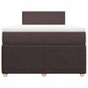 vidaXL Boxspringbett mit Matratze Dunkelbraun 120x190 cm Stoff