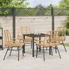 vidaXL Garten Essgruppe 5 pcs Braun Poly-Rattan
