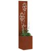 vidaXL Garten Sichtschutz-Leinwand Floral Rostig 32 x 32 x 150 cm
