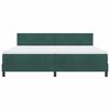 vidaXL Boxspringbett mit Matratze Dunkelgr&uuml;n 200 x 200 cm Samt