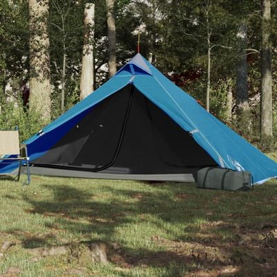 vidaXL Tipi-Campingzelt 1 Person Blau Wasserdicht