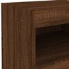 vidaXL Nachttische mit LED-Leuchten 2 Stk. Braun Eiche 50x40x45 cm