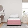 vidaXL Boxspringbett mit Matratze Rosa 90 x 190 cm Stoff