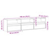 vidaXL TV-Wandschrank mit LED Braun Eichen-Optik 180x31x45 cm