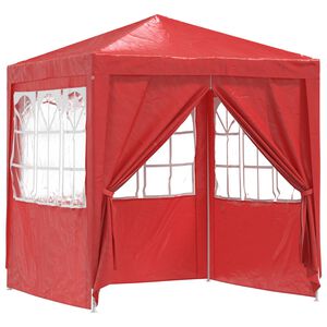 vidaXL Party-Zelt 200 x 200 x 240 cm Rot PE und Stahl