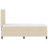 vidaXL Boxspringbett mit Matratze mit Kopfteil Creme 90 x 190 cm Stoff