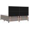vidaXL Boxspringbett mit Matratze Taupe 200 x 200 cm Stoff