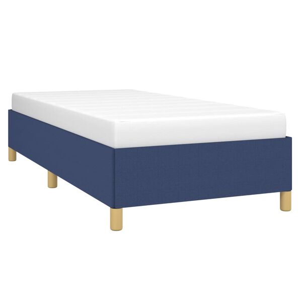 vidaXL Bettgestell ohne Matratze Blau 100x200 cm Stoff