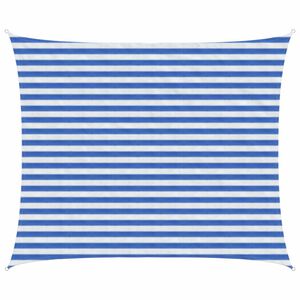vidaXL Sonnensegel Blau und Wei&szlig; 2,5 x 3,5 m HDPE