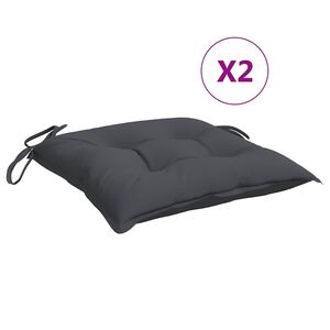 vidaXL Stuhlkissen 2 Stk. Anthrazit 50x50x7 cm Oxford-Gewebe