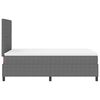 vidaXL LED Boxspringbett Hellgrau und Wei&szlig; 120 x 190 cm Cordstoff