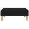vidaXL Schlafsofa 2-Sitzer mit Fu&szlig;hocker Schwarz Stoff