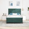 vidaXL Boxspringbett mit Matratze Dunkelgr&uuml;n 140 x 200 cm Stoff