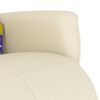 vidaXL Massagesessel mit Fu&szlig;teil Creme Kunstleder