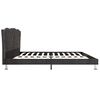 vidaXL Bett mit Memory-Schaum-Matratze Dunkelgrau Stoff 160&times;200 cm