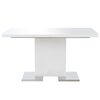 vidaXL Esstisch Ausziehbar Hochglanz-Wei&szlig; 180x90x76 cm MDF