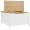 vidaXL Couchtisch Wei&szlig; und Honigbraun 79,5 x 79,5 x 49 cm