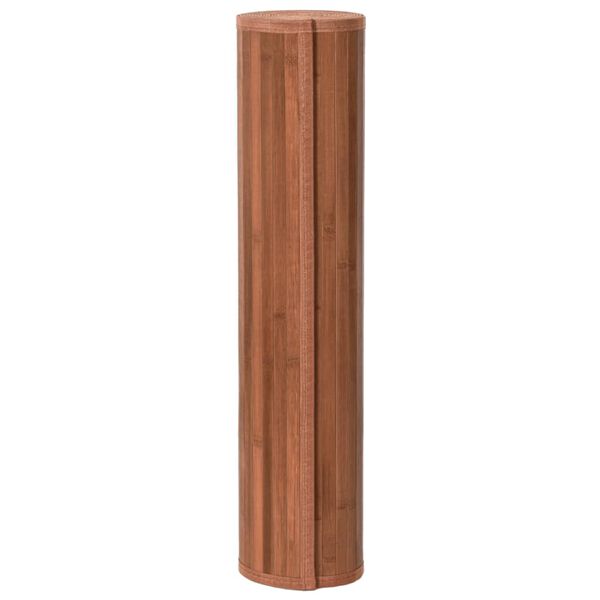 vidaXL Teppich Rechteckig Braun 80x200 cm Bambus