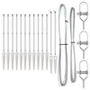 vidaXL Zaunpfosten 13 pcs Silber Stahl