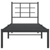 vidaXL Bettgestell mit Kopfteil Metall Schwarz 75x190 cm
