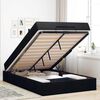 vidaXL Bettgestell mit Matratze mit Matratze 2 pcs Schwarz Stoff