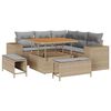 vidaXL Gartensofa-set 8 stk. Beige Poly-Rattan