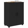 vidaXL Badezimmerschrank mit Speicher mit T&uuml;r Schwarz 60 x 35 x 80 cm
