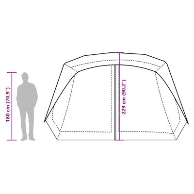 vidaXL Familienzelt mit LED 10 Personen Hellgrün Quick Release