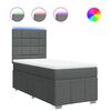 vidaXL Boxspringbett mit Matratze Dunkelgrau 90x190 cm Stoff