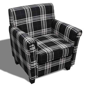 vidaXL Sessel mit Sitzpolster Schwarz Stoff