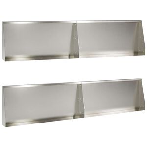 vidaXL St&uuml;tzmauer 4 stk. 100 x 12 x 30 cm Edelstahl Silber