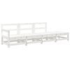vidaXL 4-tlg. Garten-Lounge-Set Wei&szlig; Massivholz Kiefer