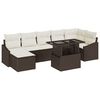 vidaXL Gartensofa-set mit Kissen 8 pcs Braun und Creme Poly-Rattan