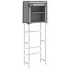 vidaXL Toilettenregal 2 Ablagen Grau 56x30x170 cm Eisen