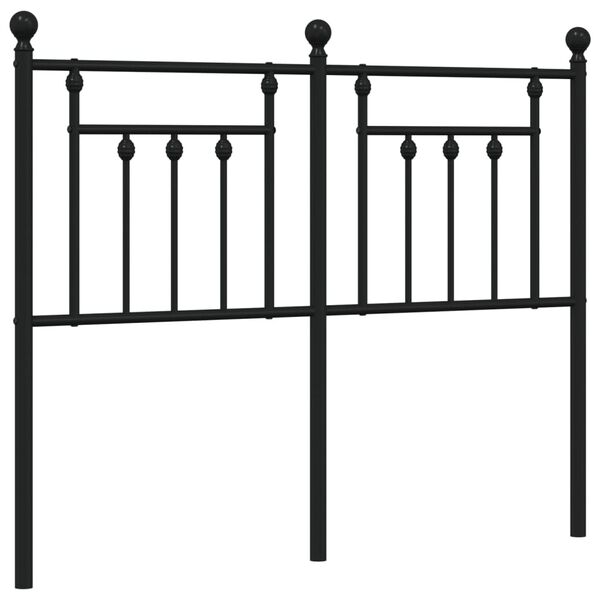 vidaXL Ersatz-Kopfteil Metall Schwarz 120 cm