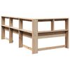 vidaXL Kopfteil mit B&uuml;cherregal L-Form 100 cm Massivholz Kiefer