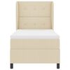 vidaXL Boxspringbett mit Matratze Creme 100 x 200 cm Stoff