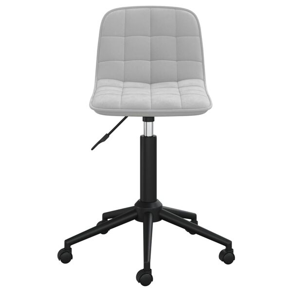 vidaXL Esszimmerst&uuml;hle 2 Stk. Drehbar Hellgrau Samt