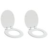 vidaXL Toilettensitze 2 Stk. mit Absenkautomatik MDF Wei&szlig;