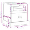 vidaXL Nachttisch VIGO 42x35x42 cm Massivholz Kiefer