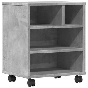 vidaXL Druckerst&auml;nder mit Rollen Betongrau 41x32x48 cm