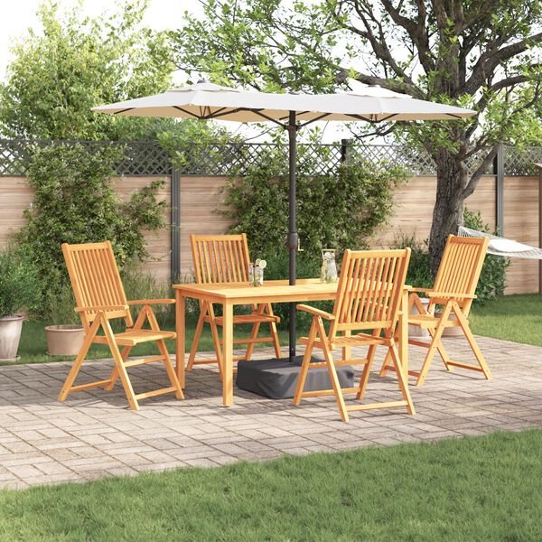 vidaXL Garten Essgruppe 7 pcs Braun Massivholz Akazie
