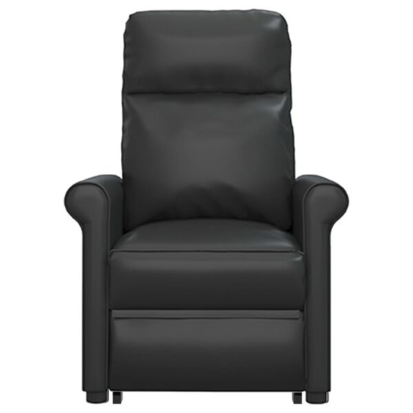 vidaXL Massagesessel mit Aufstehhilfe Schwarz Kunstleder