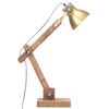 vidaXL Schreibtischlampe Industriestil Messing Rund 58x18x90 cm E27