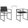 vidaXL 5-tlg. Garten-Essgruppe mit Kissen Schwarz Poly Rattan